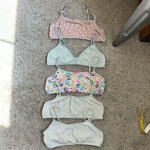 GIRLS training bra set of 5 size Large